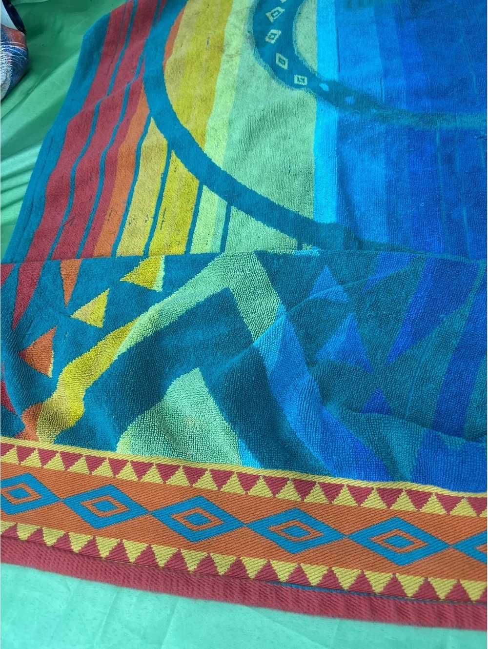 Vintage Royal Terry Cowboy Beach Towel Israel 100% Cotton